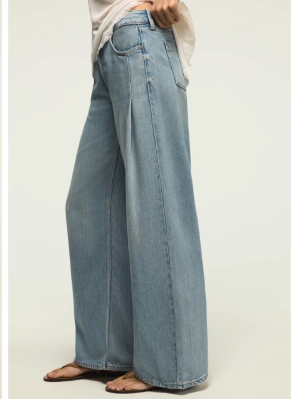 Lucky Brand The Palazzo Wide Leg Jeans Light Wash Tencel Blend Size 10 or 30 - Picture 2 of 15